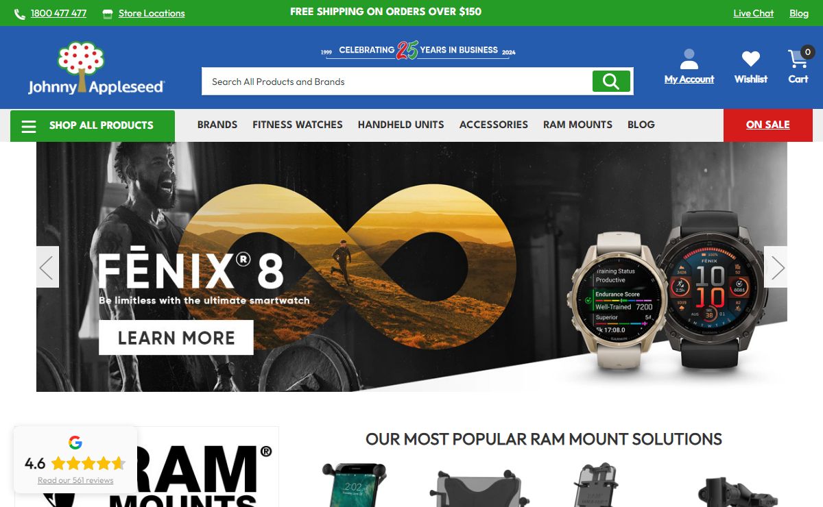Johnny Appleseed GPS - Your Garmin GPS and RAM Mounts shop for GPS Australia!