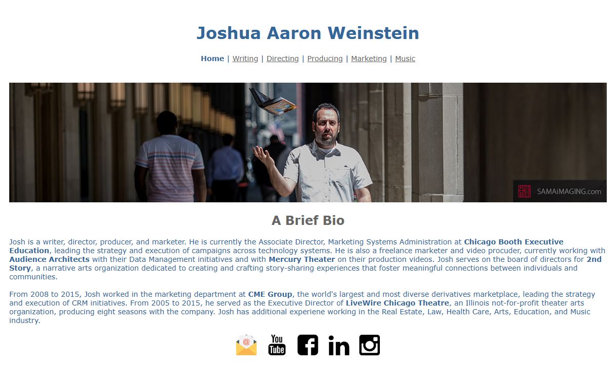 Joshua Aaron Weinstein | Writing, Directing, Producing, Marketing
