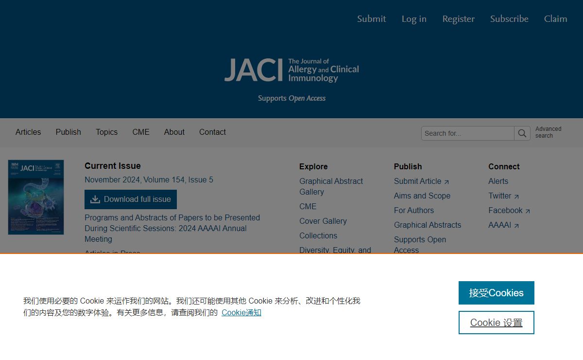Home Page: Journal of Allergy and Clinical Immunology