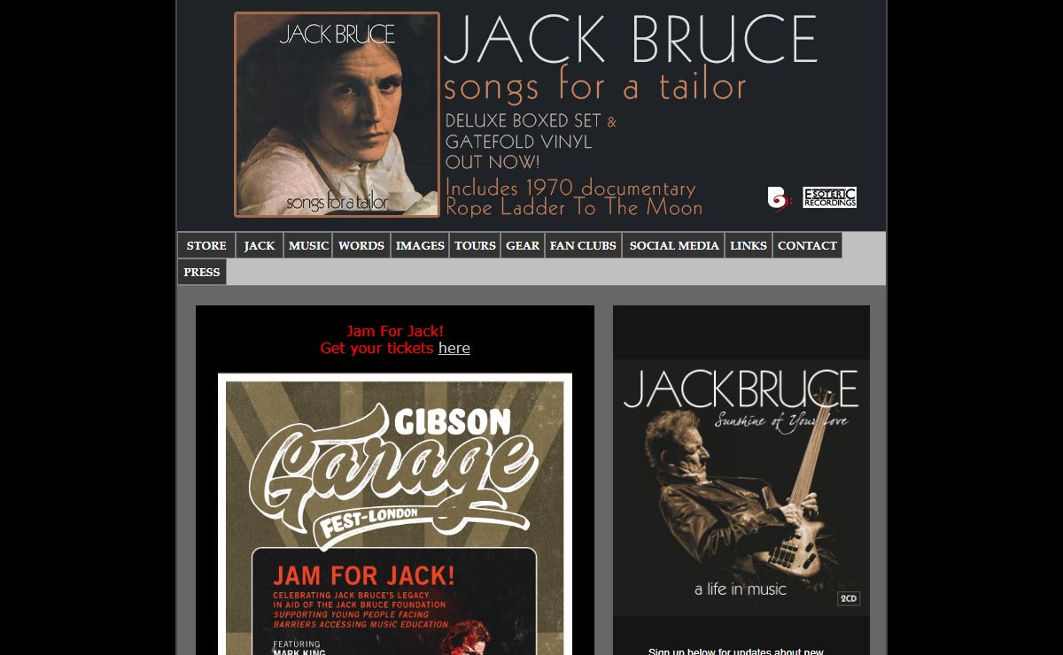 Welcome to Jack Bruce.com
