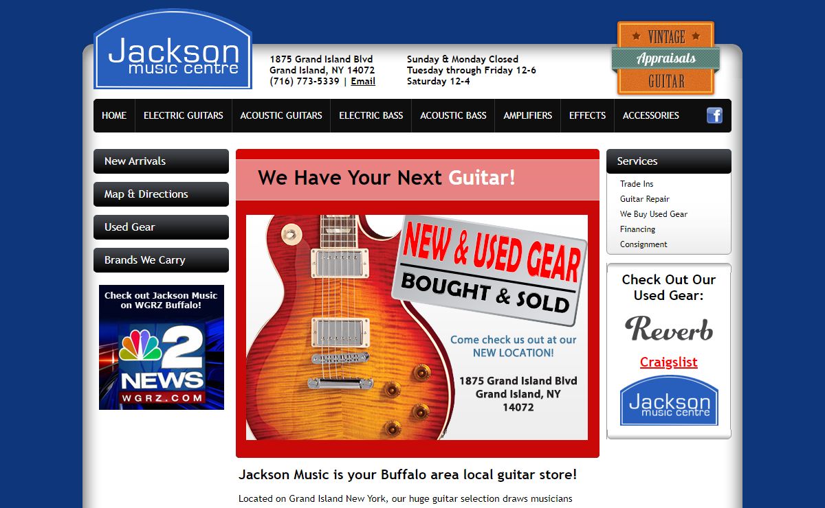 Jackson Music Centre - Guitars Basses Amplifiers Effects