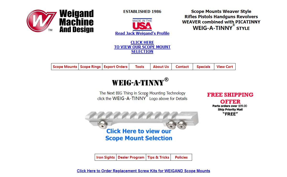 Scope Mounts WEIG-A-TINNY<sup>®</sup> Weaver Picatinny Style Base
