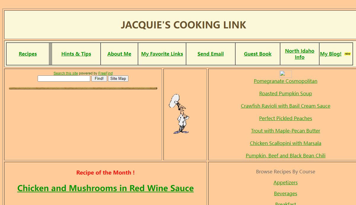 Jacquie's Cooking Link