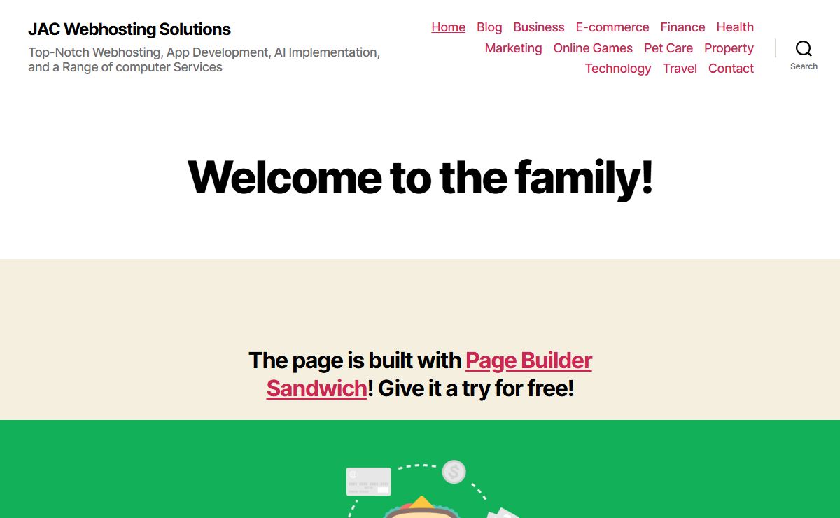 Welcome to the family! - JAC Webhosting Solutions