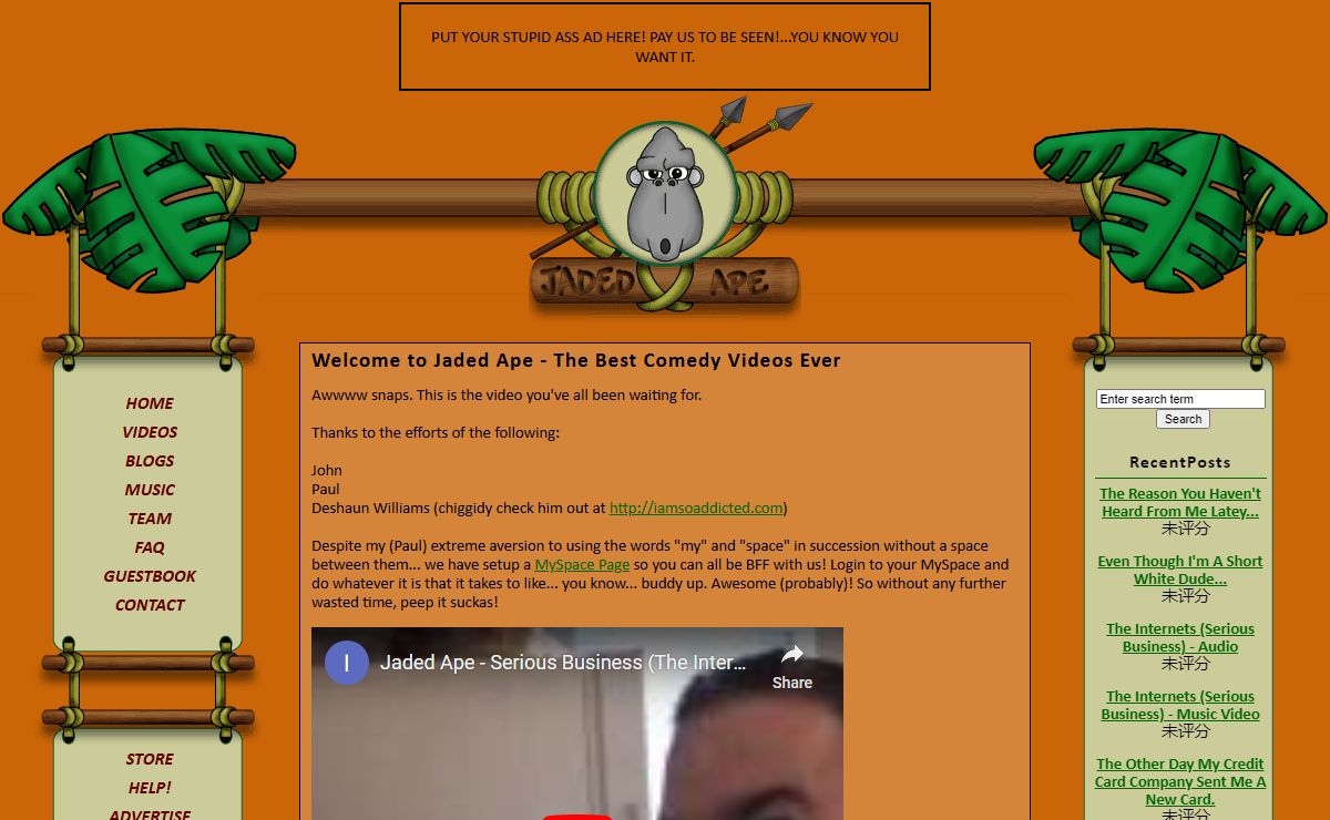 Jaded Ape | Welcome to Jaded Ape - The Best Comedy Videos Ever