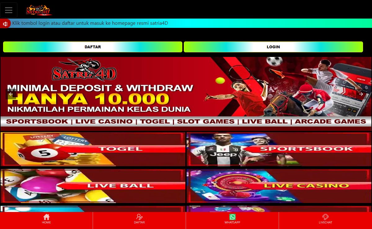 Satria4D | Login Satria4D | Daftar Satria4D | Satriatogel