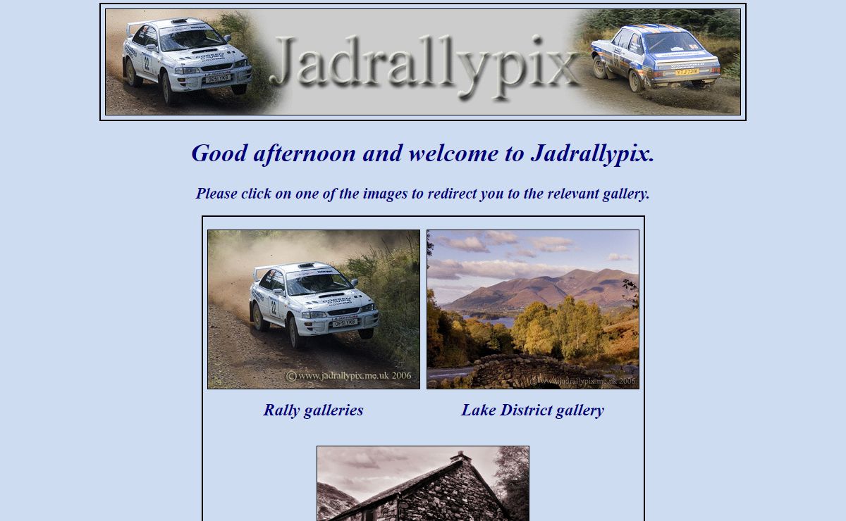 Welcome to Jadrallypix - British Rally images, Lake District scenic and miscellaneous photographs