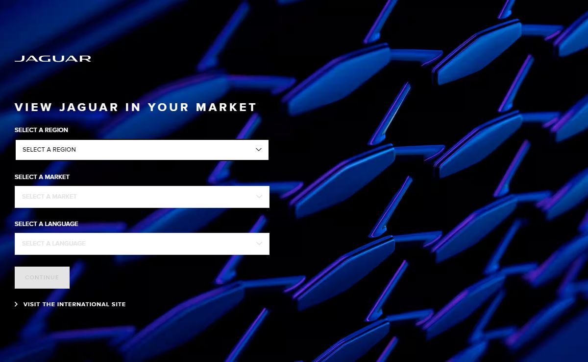 Market Selector | Jaguar | View the site in your preferred language