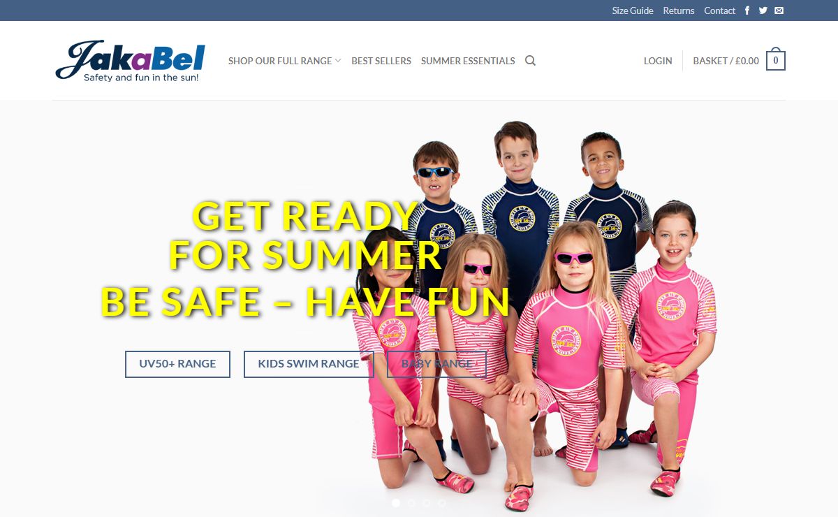 Childrens UV swimwear & Floatsuit from Jakabel
