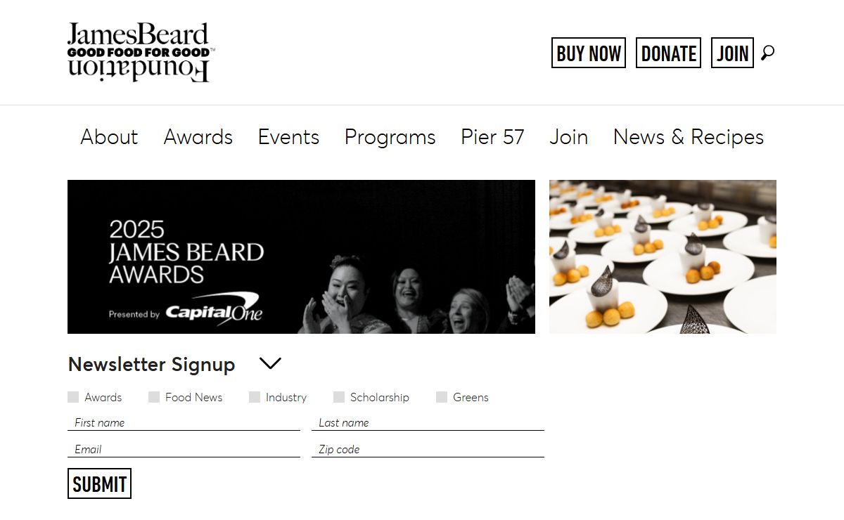 Home | James Beard Foundation