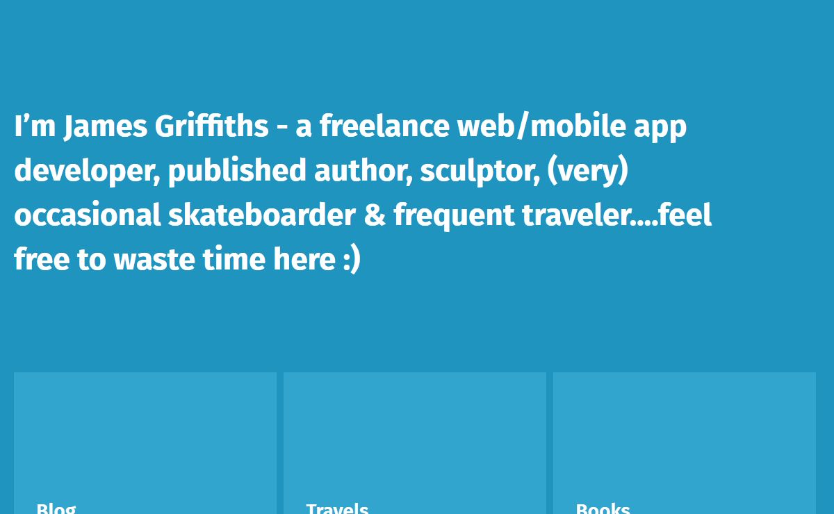 Web Development. Sculpture. Writing. Travel