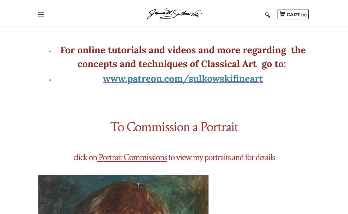 JAMES SULKOWSKI - welcome to james sulkowski.com oil paintings , portrait painting near me, instructional tutorials and videos