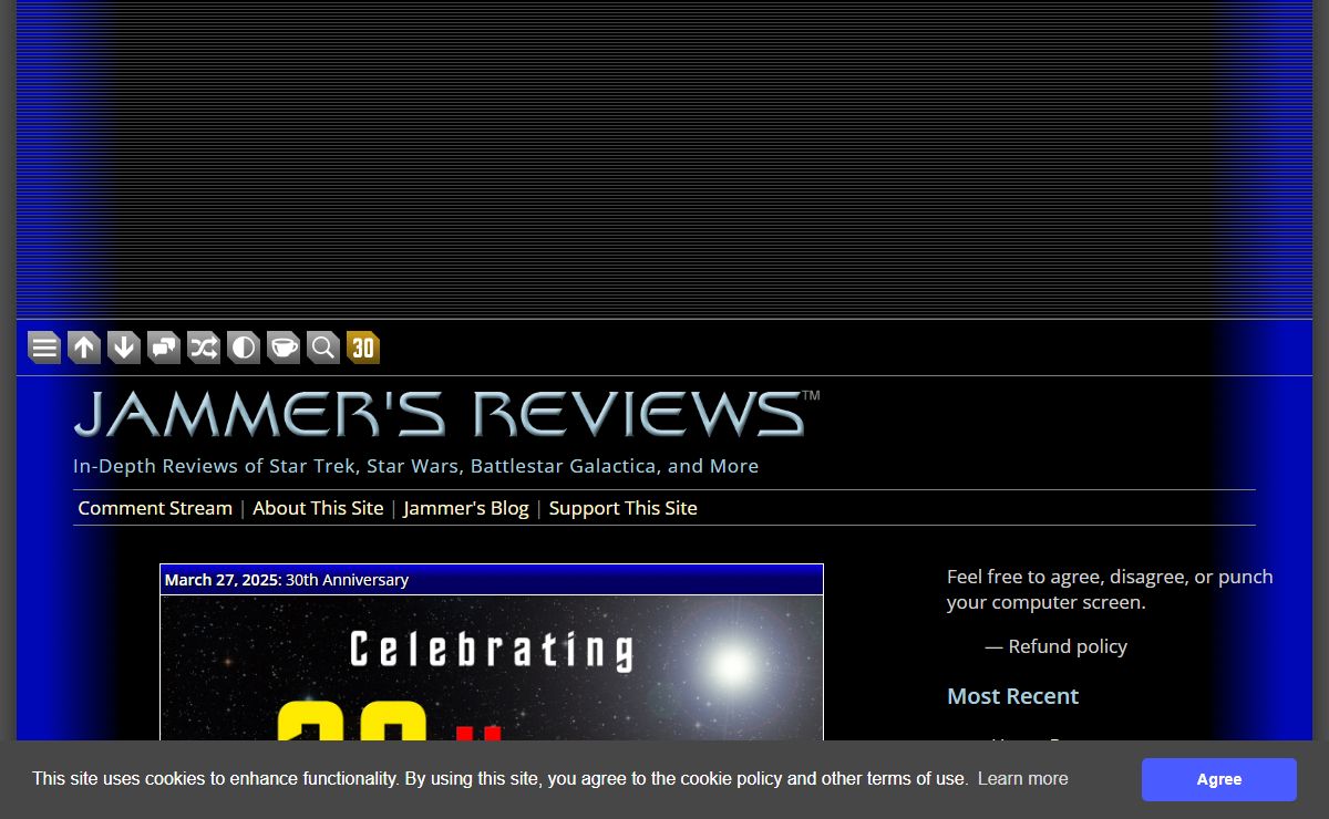 Jammer's Reviews | Star Trek, Star Wars, Battlestar Galactica, and More