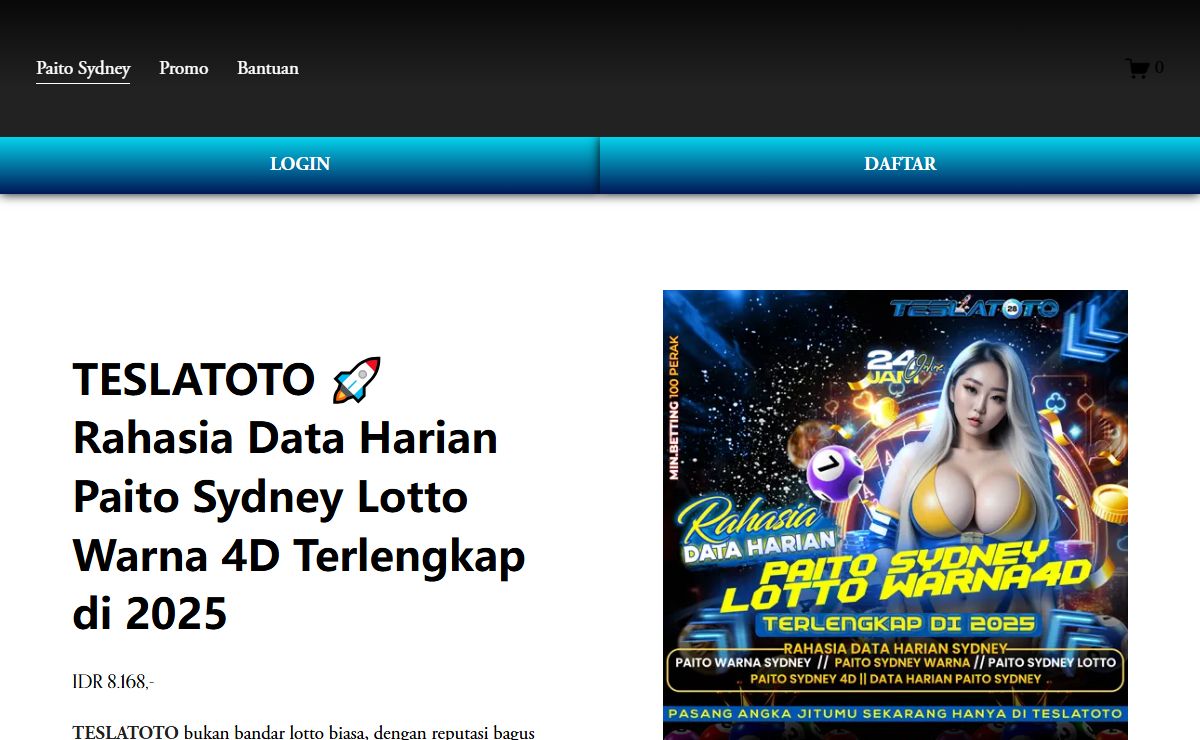 TESLATOTO 🚀 Rahasia Data Harian Paito Sydney Lotto Warna 4D Terlengkap di 2025