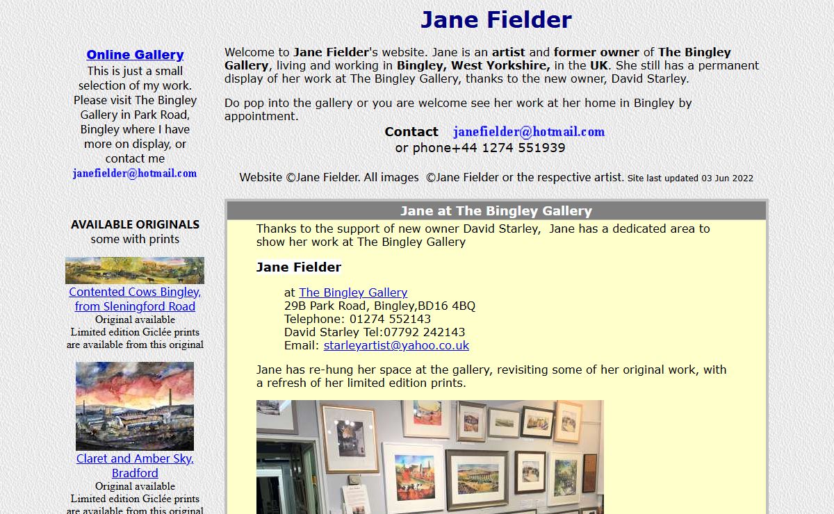 Jane Fielder - 2D Artist from Bingley, West Yorkshire