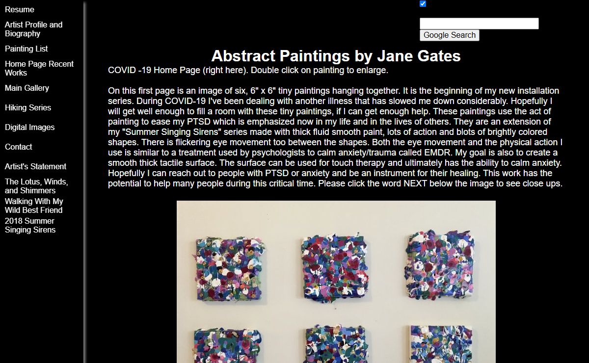 Abstract Paintings by Jane Gates