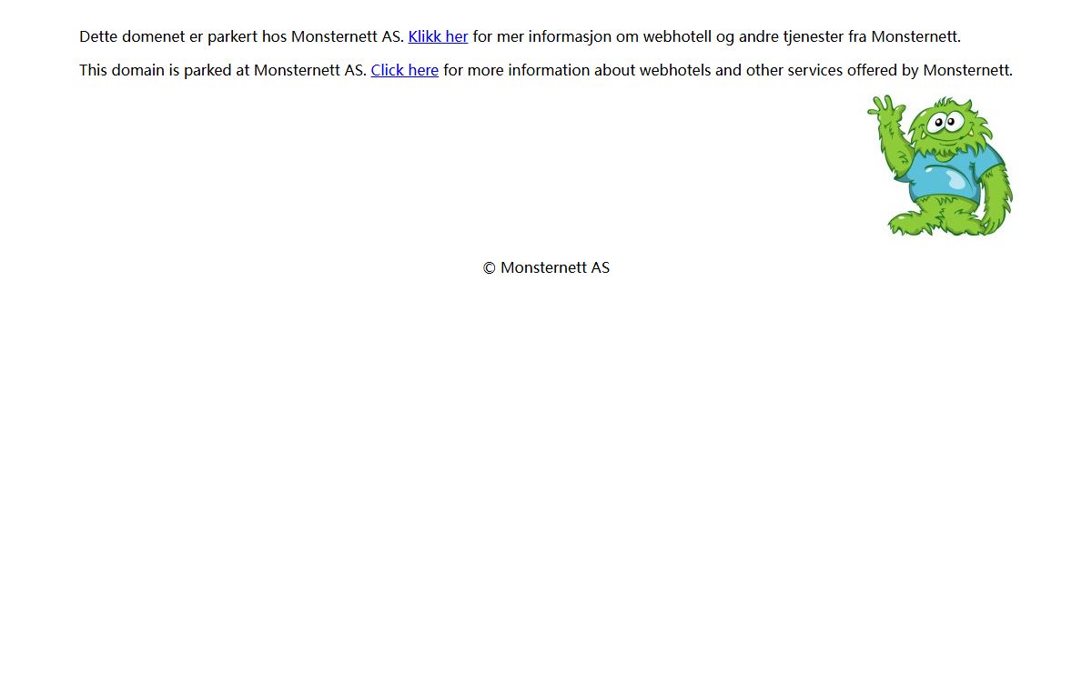 Monsternett placeholder page