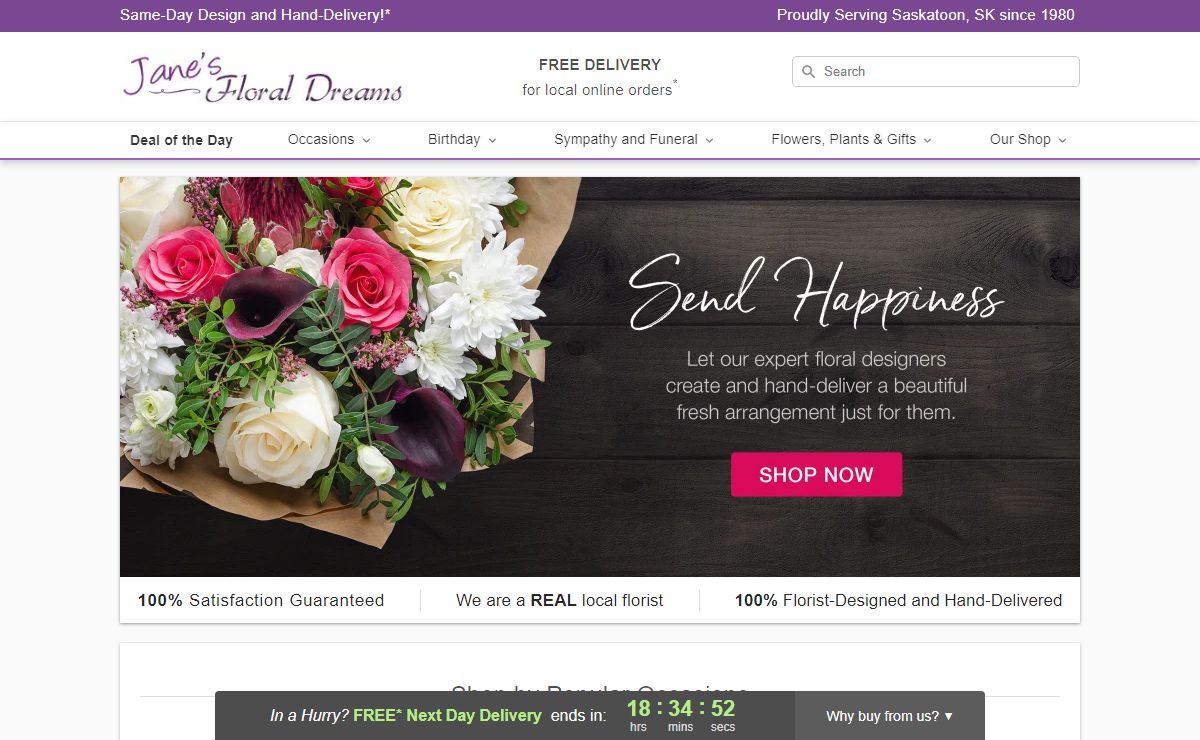 Same-Day Flower Delivery Saskatoon SK | Local Saskatoon Florist