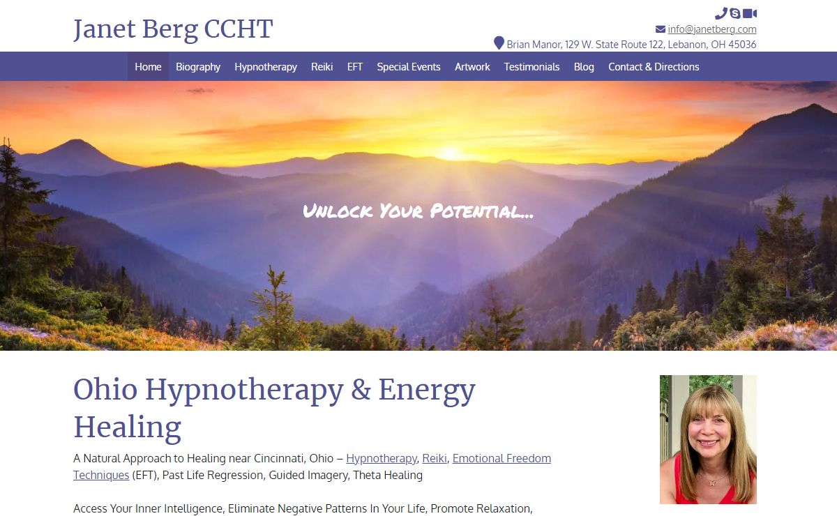 Hypnotherapy, Reiki & Energy Healing In Cincinnati, Ohio by Janet Berg