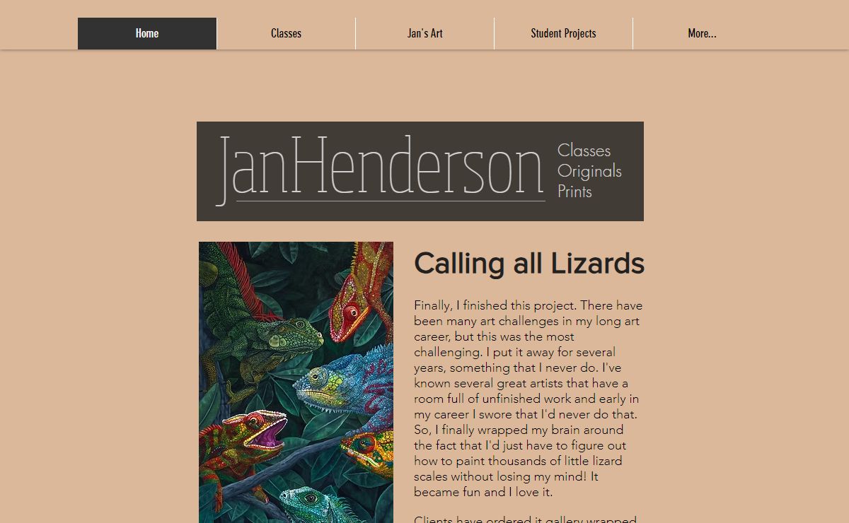 Wildlife and Animal Art | Art Classes | Jan Henderson Art | United States