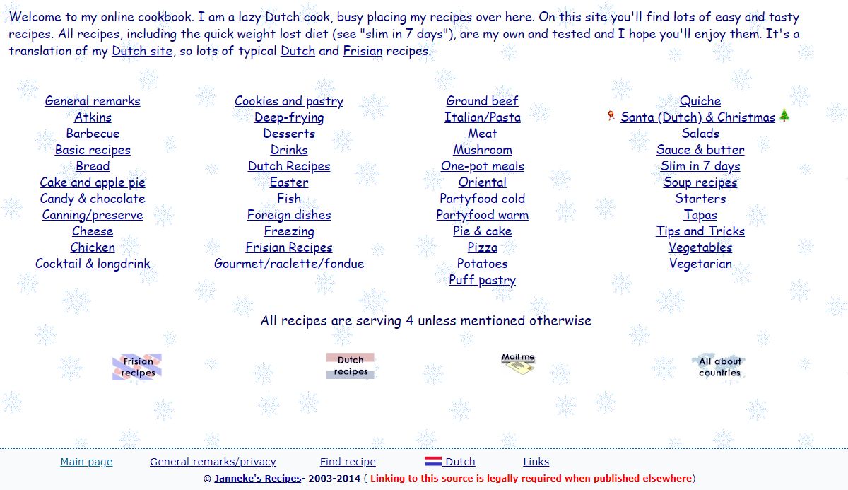 Janneke's Recipe Pages: Easy recipes and delicious fast meals. Simple, fast and easy recipes, delicious quick and tasty recipies at Jannekes.eu