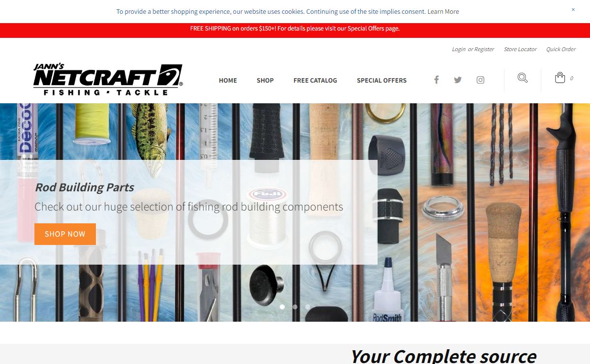 Fishing Lure Parts, Rod Building Supplies, Fly Tying Material, Fishing Hooks, Fishing Tackle | Jann’s Netcraft