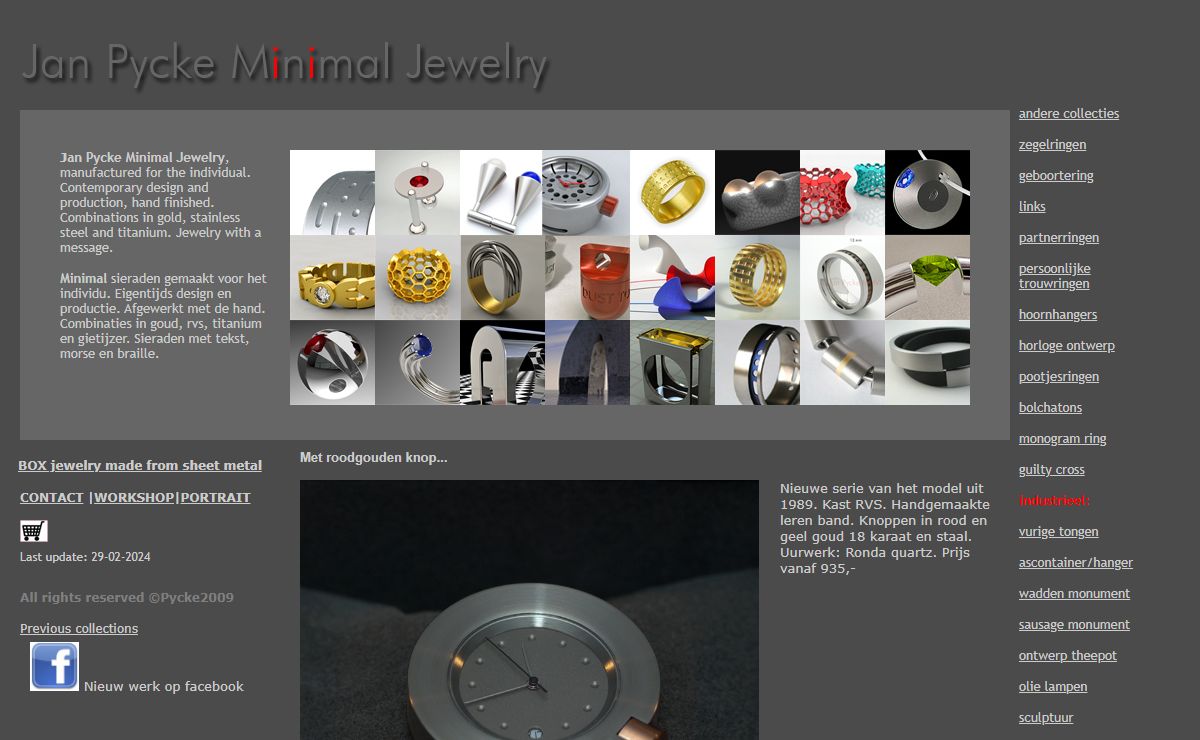 jan pycke titanium jewellery eigentijdse sieraden ontwerpen