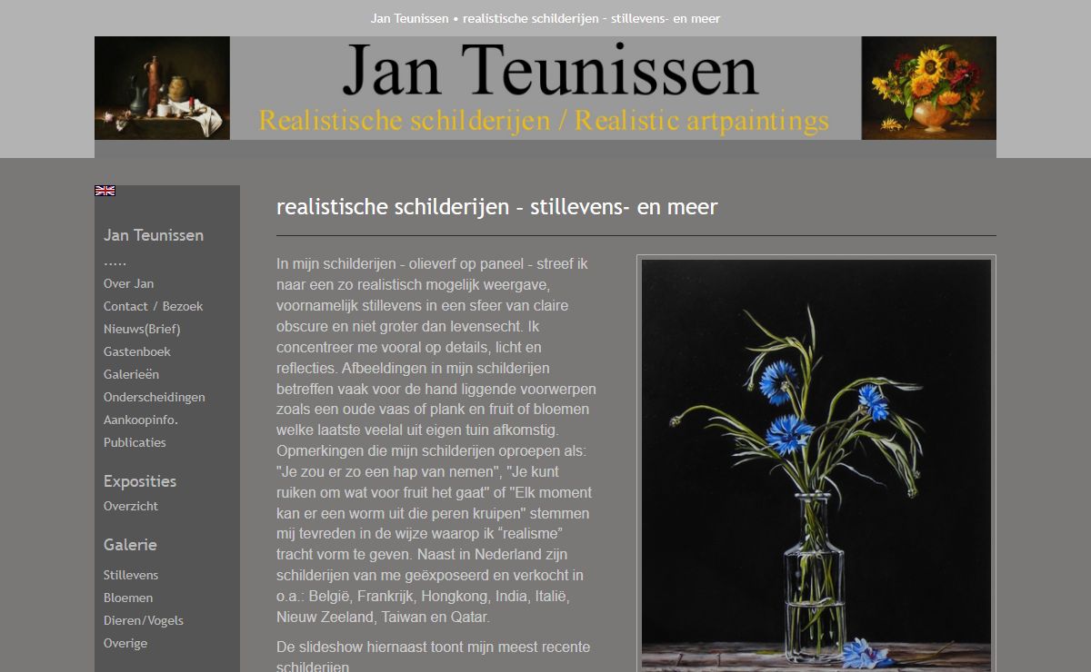 Jan Teunissen - realistische schilderijen – stillevens- en meer