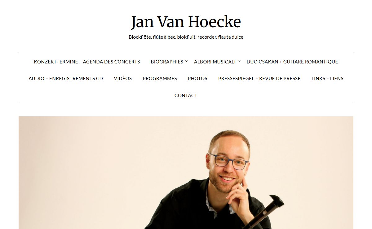 Jan Van Hoecke – Blockflöte, flûte à bec, blokfluit, recorder, flauta dulce