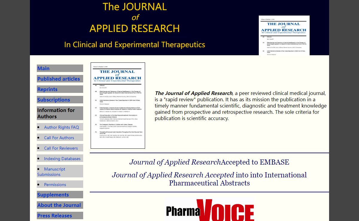 The Journal of Applied Research