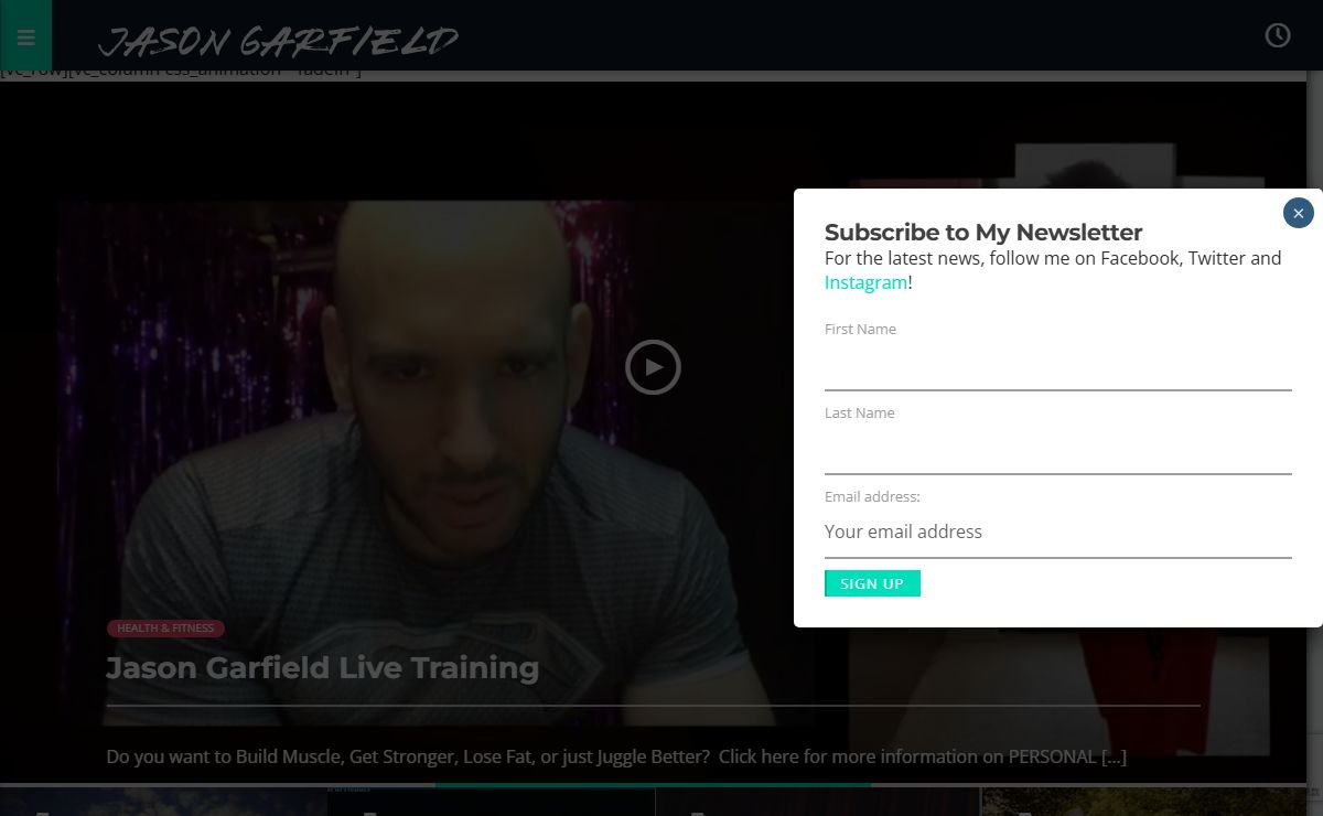 Jason Garfield – Coach and Personal Trainer