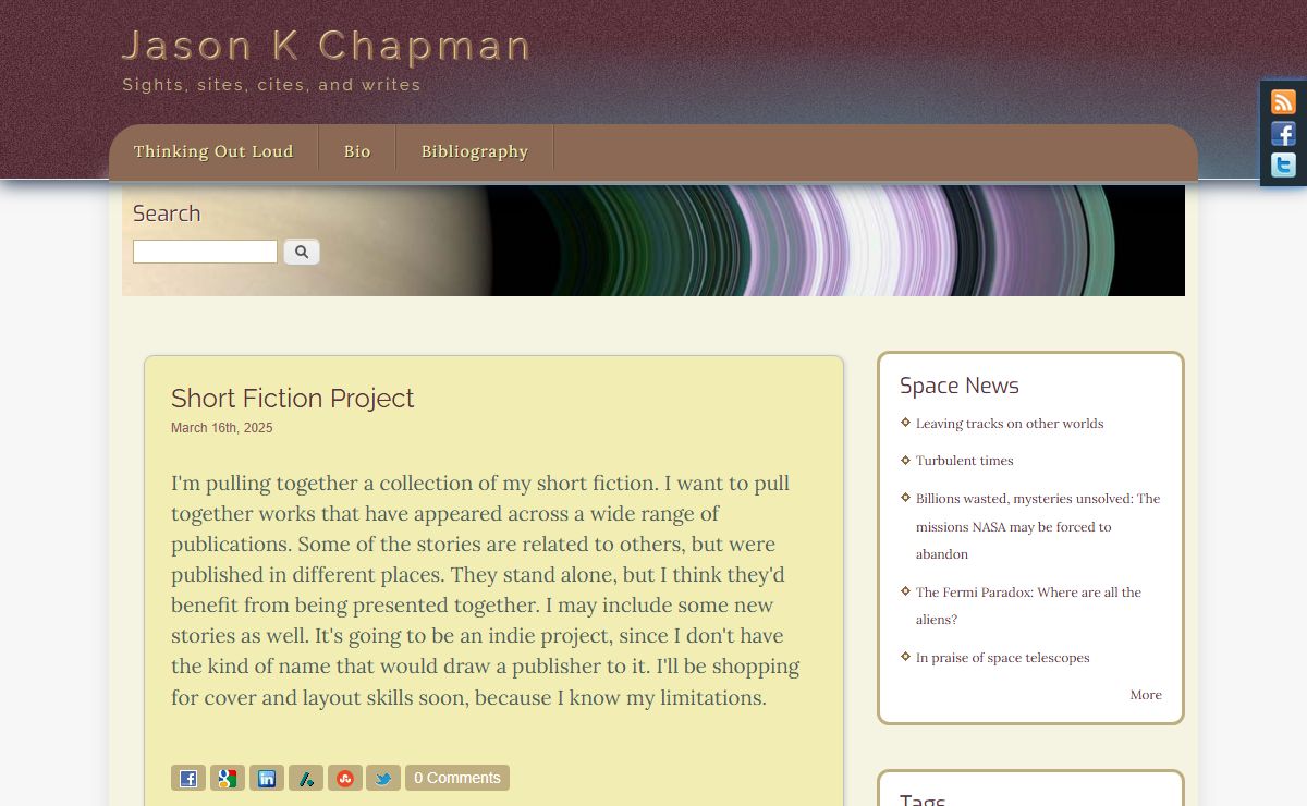 Jason K Chapman | Sights, sites, cites, and writes