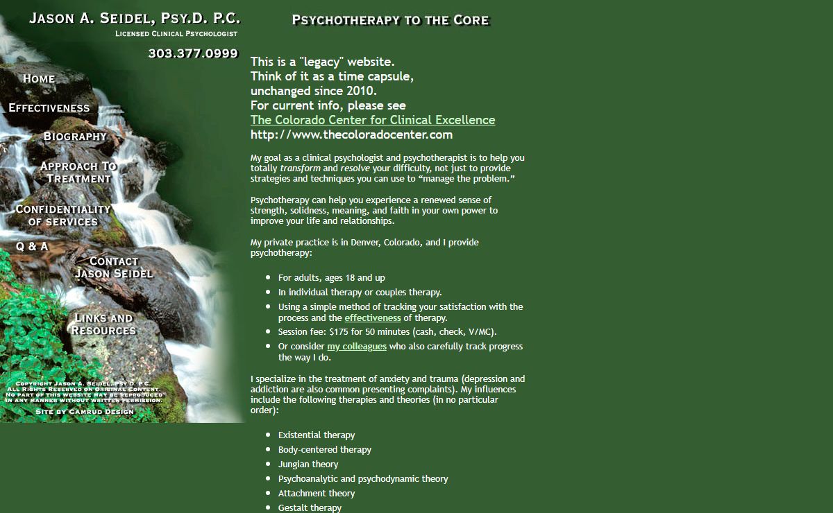 Denver Psychologist, Denver Psychotherapy, Denver Psychotherapist, Denver Counseling, Jason A. Seidel, Psy.D. P.C.