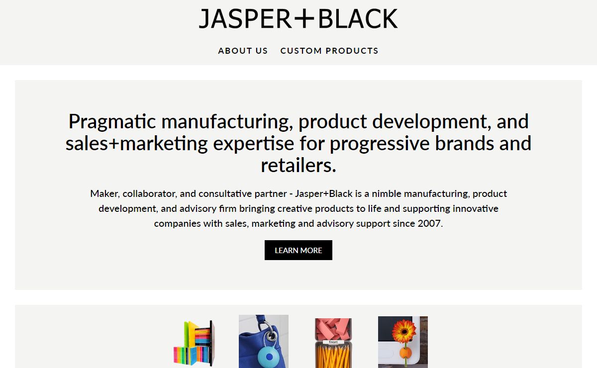 Jasper+Black - Manufacturing Product Development Sales & Marketing