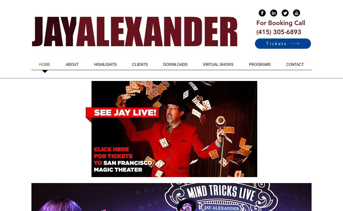 Jay Alexander, San Francisco Magician & Mentalist | Magic Show