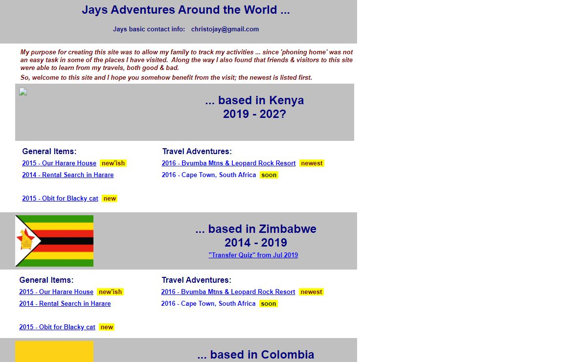 Jay's Adventures Around the World