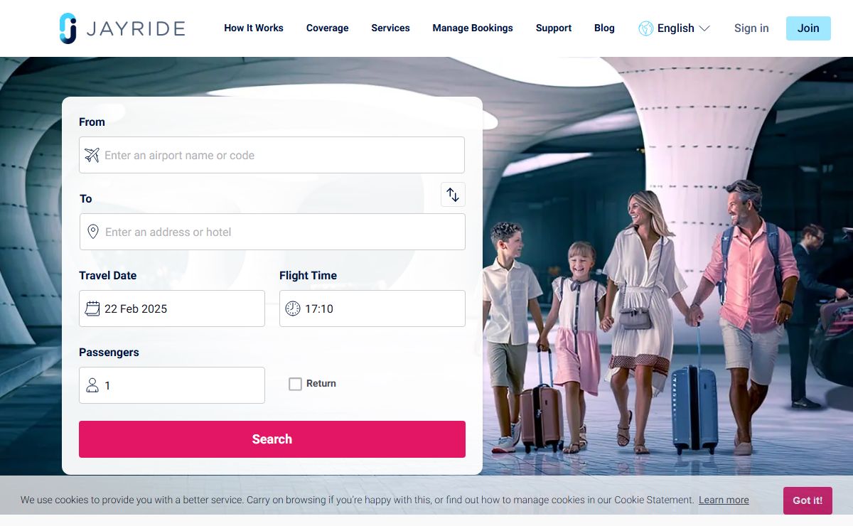 Jayride - Airport Transfer & Shuttle Service | Book Your Ride Today