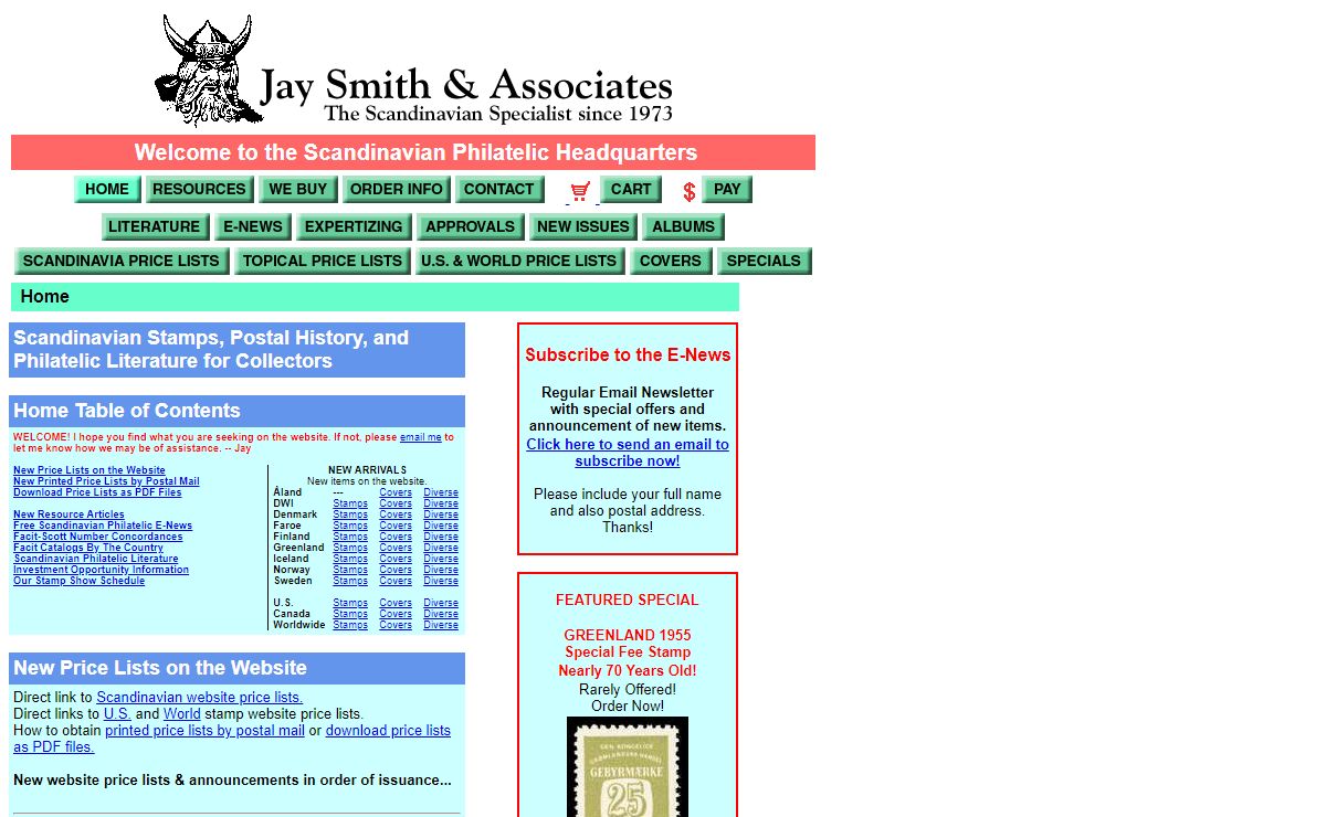 Jay Smith & Associates Scandinavian Philately