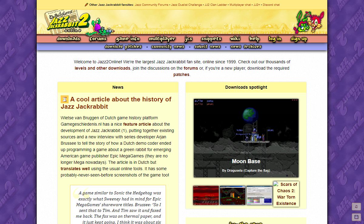 Jazz Jackrabbit Online - Jazz Jackrabbit News, Information and Downloads on Jazz Jackrabbit 1, Jazz Jackrabbit 2, and Jazz Jackrabbit Advance - Jazz2Online