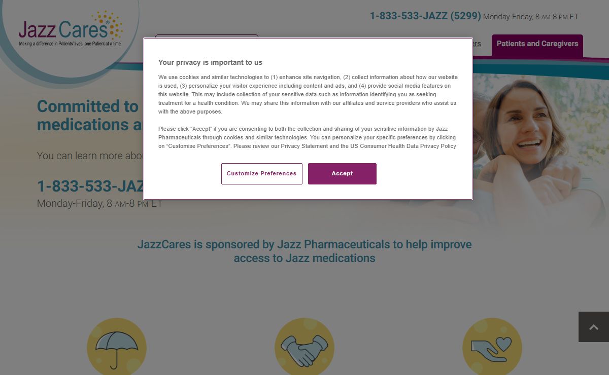 JazzCares | Patients Homepage