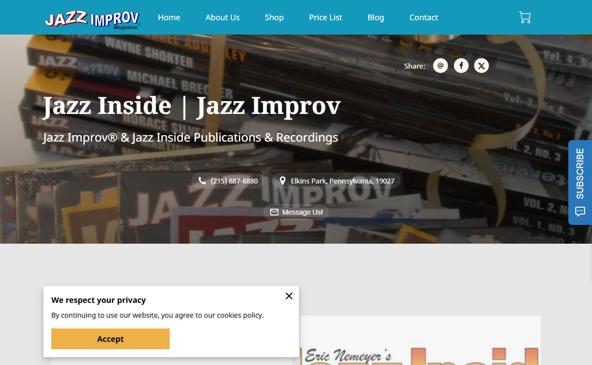 Jazz Inside | Jazz Improv | Jazz Publisher in Elkins Park, PA