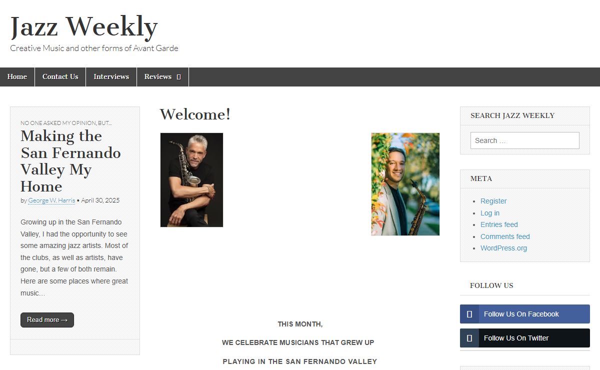 Jazz Weekly – Creative Music and other forms of Avant Garde
