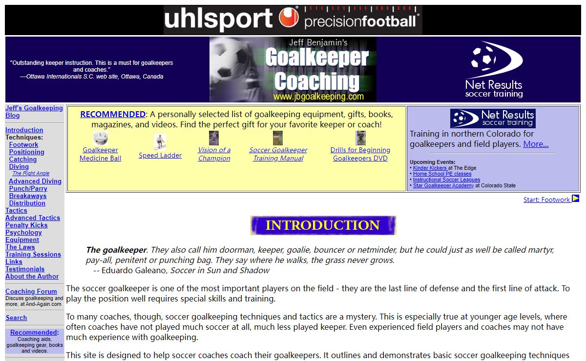 JB Goalkeeping - Introduction