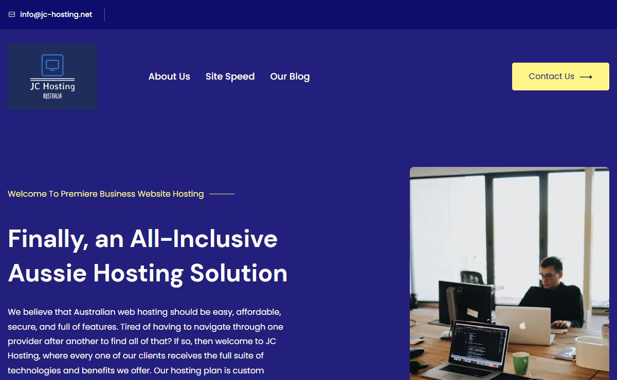 JC Web Hosting Australia & Free Site Speed Optimisation -
