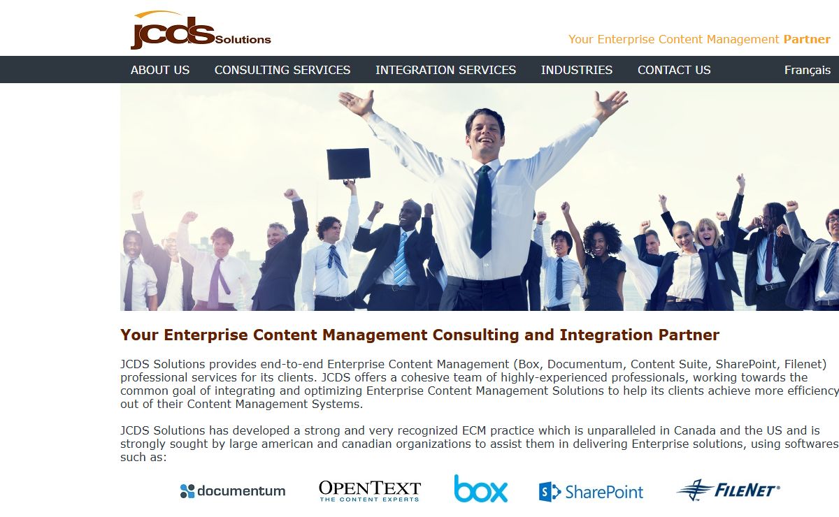 JCDS Solutions :: Solutions for Box, OpenText's Documentum and Content Suite, Microsoft's SharePoint and IBM's Filenet