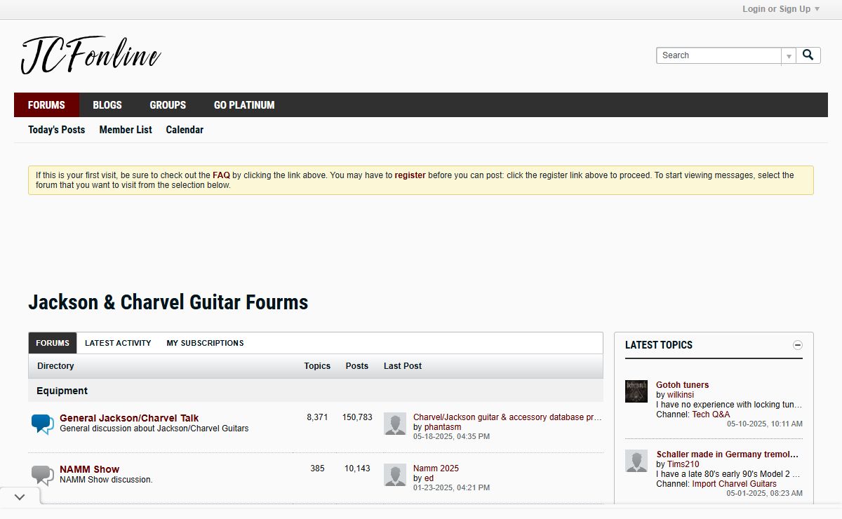 Jackson & Charvel Guitar Fourms - JCFonline.com