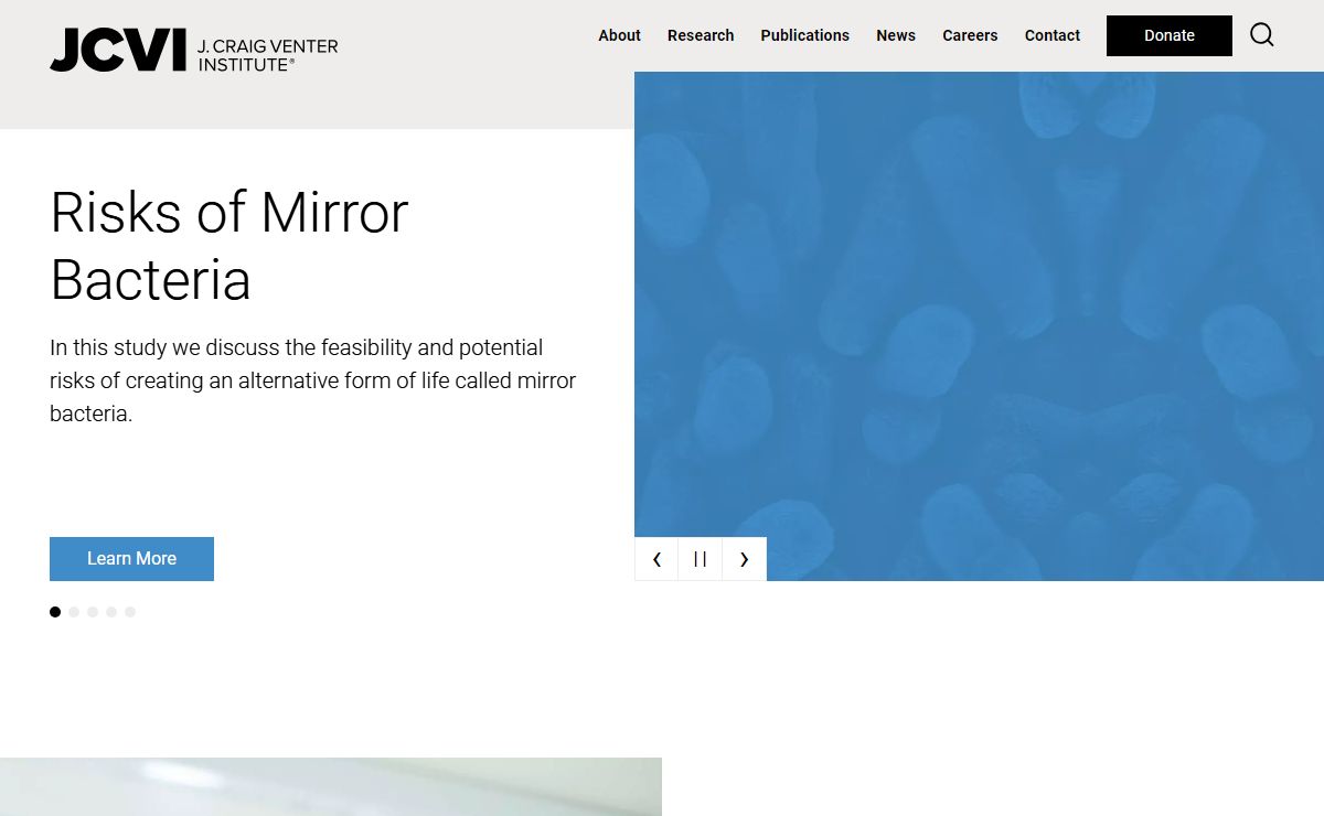 JCVI Home Page | J. Craig Venter Institute