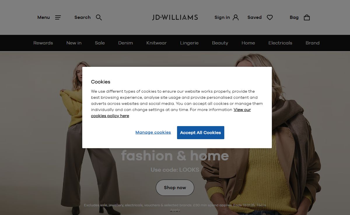 Women's Fashion, Menswear, Furniture, Homewares and Electricals | JD Williams