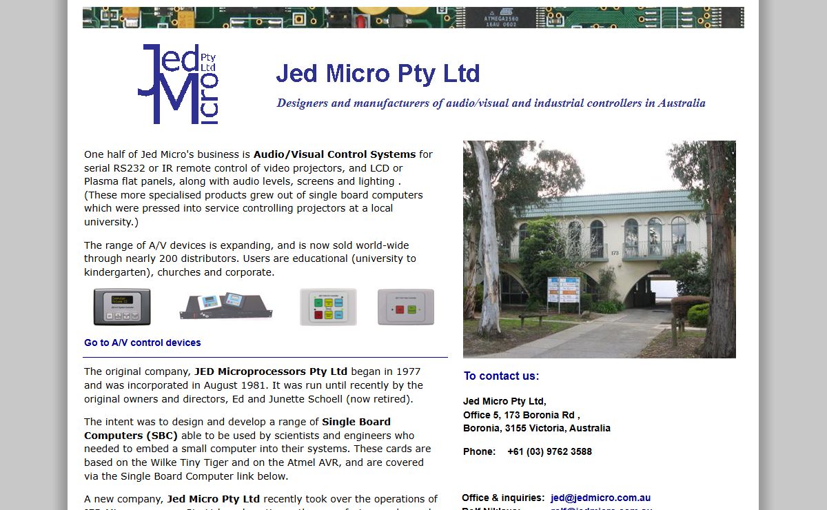 Jed Micro - Embedded Computers and A/V controllers.