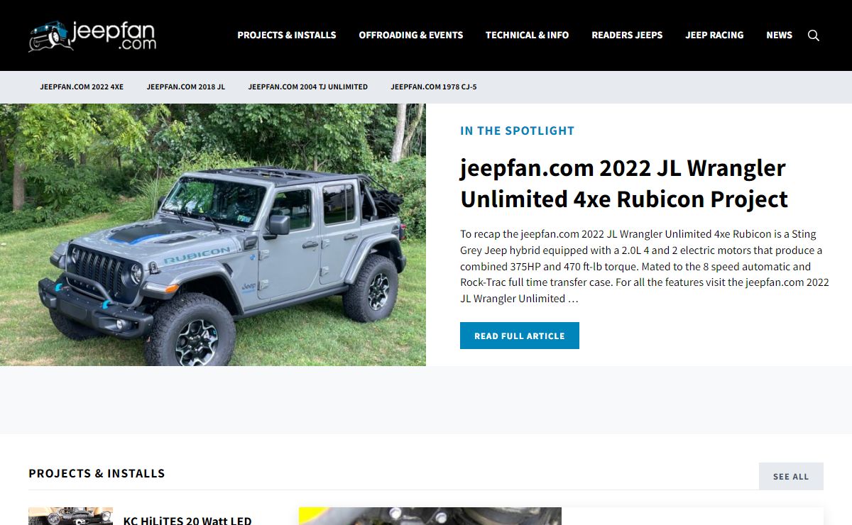 jeepfan.com. Jeep Projects, Jeep Tech, Jeep Information & Off-Road Adventures. Featuring CJ-5, CJ-7, YJ, TJ, JK, Wrangler, Cherokee